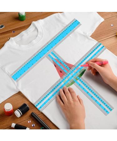 Acrylic T-Shirt Alignment Ruler Set - 3 Pcs Shirt Placement Guide Tool for Vinyl & Sewing - Transparent T Ruler for Crafting - Centering Tool for Adult & Kids Tee - Heat Press & Clothing Measurement - Buy Online on GoSupps.com