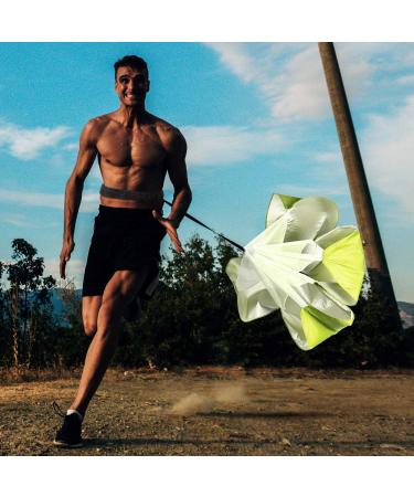 56 Speed Chute for Running Speed Training | Resistance Parachute for Football & Soccer | Includes Carry Bag | Kids, Youth, and Adults | Light Green - Buy Online on GoSupps.com