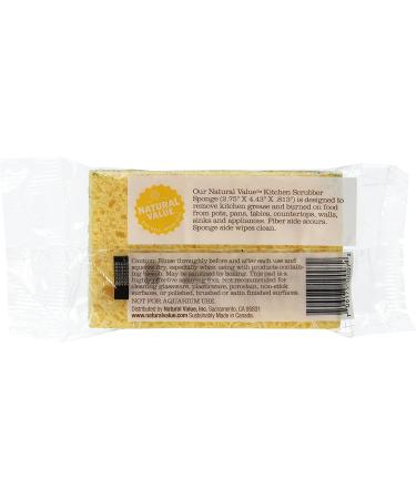 Natural Value Kitchen Scrubber Sponge - Pack of 24 Eco-Friendly Cleaning Sponges - Buy Online on GoSupps.com