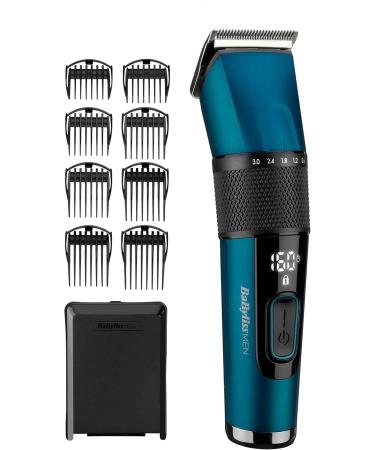 Babyliss Japanese Steel Digital Hair Clipper E990E | 45 Length Settings Wireless 160 Min Runtime 8 Attachments - Blue - Buy Online on GoSupps.com