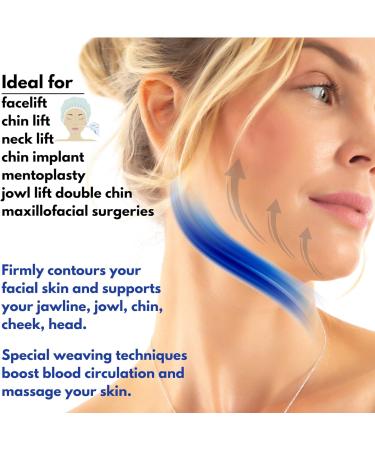 Post Surgery Neck & Chin Compression Garment Bandage | Face Slimmer & Jowl Tightening Wrap | Neck Coverage & Chin Lifting Strap | Beige (M) - Buy Online on GoSupps.com