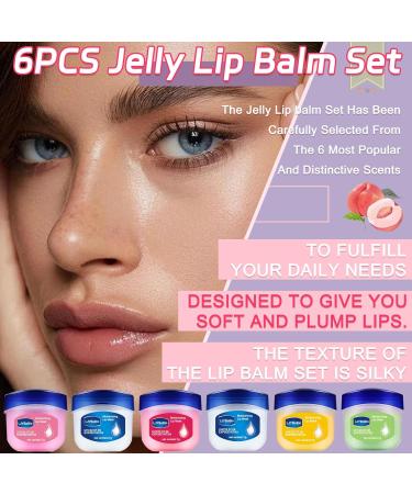 6PCS Jelly Lip Balm Set Lightweight Tinted Lip Balm Long Lasting Moisturizing Lipgloss Set for Women Hydrating Mini Lip Mask Set - Buy Online on GoSupps.com
