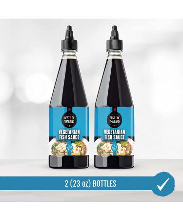 Thailand Vegetarian Fish Sauce 2-Pack - Authentic Asian Vegan Sauces | Kosher & Fat-Free | 23.65 Fl Oz - Buy Online on GoSupps.com