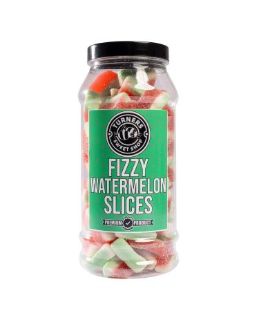 Fizzy Watermelon Slices - 555g by Turners Sweet Shop Traditional Retro Gift Jar Classic Original Pick & Mix Sweets Quality Confectionary Fantastic Gifts for Him Her or Them