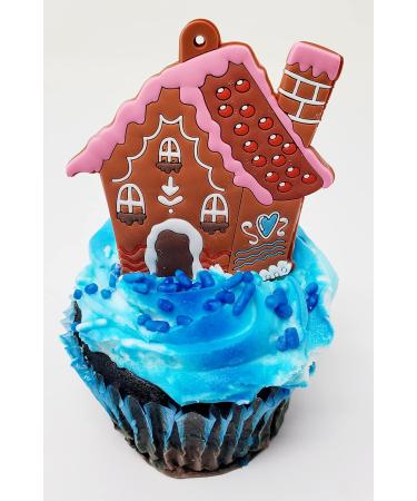 Gingerbread House Winter Wonderland Christmas Holiday Themed Cake Cupcake Topper Set - Buy Online on GoSupps.com