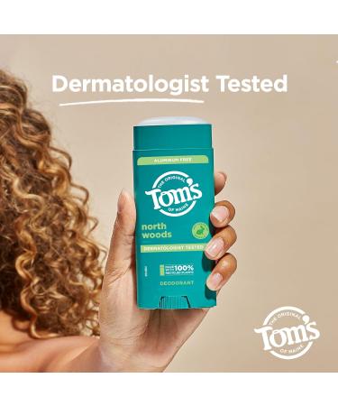 Tom s of Maine North Woods Aluminum Free Natural Deodorant For Women & Men | Goes on Clear | Odor & Wetness Protection | Naturally Derived and Moisture-Locking Ingredients | 3.25 oz North Woods 3.25 Ounce (Pack of 1) - Buy Online on GoSupps.com