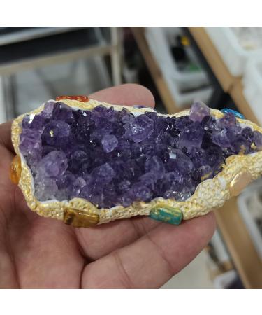 Gemstones for Decoration 100g-300g Natural Raw Amethyst Quartz Purple Crystal Cluster Stones Specimen Home Decoration Crafts Decoration Ornament Crystal - Buy Online on GoSupps.com