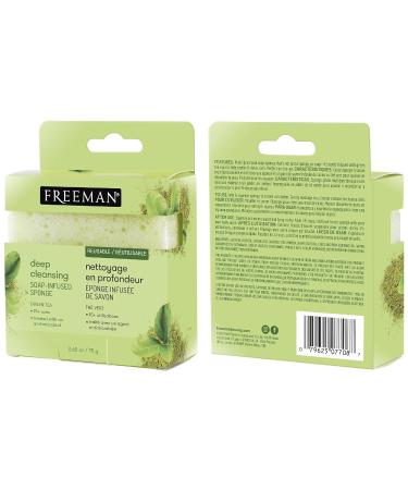 Freeman Soap Sponge Bundle - Coffee, Green Tea, and Strawberry Shower Sponges - 3 Count | Hydrating, Cleansing, Exfoliating, Self-Tanner Removal - Buy Online on GoSupps.com