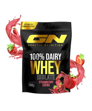 GN Laboratories 100% Dairy Whey Isolate 750g (Strawberry Crema) - Protein Powder for Muscle Development - For Protein Shake - Protein Powder - Whey Protein Pulver - Whey Isolate