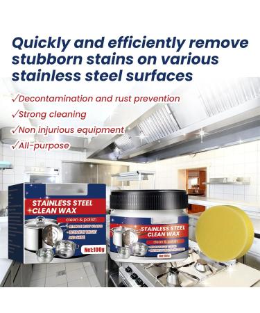 Magical Nano-Technology Stainless Steel Cleaning Paste Stainless Steel Cleaning Paste Stainless Steel Clean Wax Metal Polish Paste and Polish for Appliances (2) - Buy Online on GoSupps.com