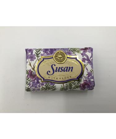 Susan - Gift Soap Bar For Her Birthday Rose Scent Mum Grandmother Cleanser Lather Present Girl