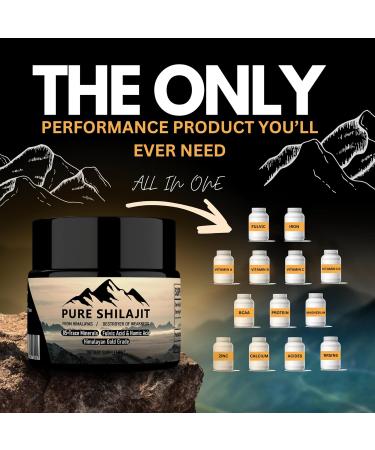 Organic Himalayan Resin Supplement for Energy & Immunity | 85+ Trace Minerals | 20g Lemon & Peppermint - Buy Internationally - Buy Online on GoSupps.com
