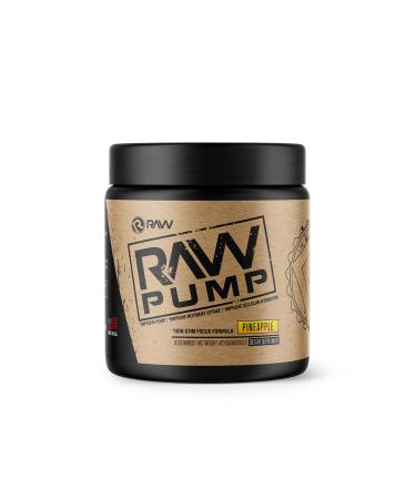 RAW Pump Stim Free Pre Workout | Non-Stimulant Pre Workout Supplement Powder Nitric Oxide Booster | Pre Workout Supplements Drink for Powerful Pumps During Workout | Pineapple (40 Servings) Pineapple 1.03 Pound (Pack of 1)