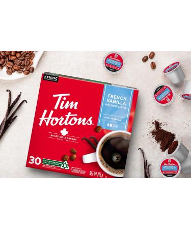Tim Hortons French Vanilla Coffee Keurig K-Cup Pods Flavoured Medium Roast 30 Count (Imported from Canada) COFFEE French Vanilla 1 count (Pack of 30) - Buy Online on GoSupps.com