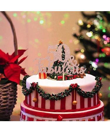 50 & Fabulous Glitter Cake Topper - Happy 50th Birthday & Anniversary Party Decor (Rose Gold) - Buy Online on GoSupps.com