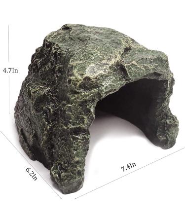 PINVNBY Reptile Hideout Cave Tortoise Rock Aquarium Decoration Terrarium Stone Hideaway Natural Habitat Ornament for Gecko Spiders Frogs Lizards Fish Amphibian - Buy Online on GoSupps.com