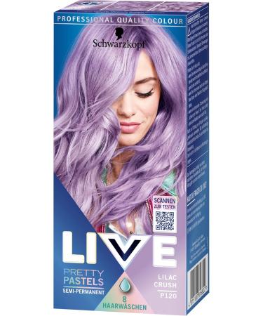 Schwarzkopf Henkel Schwarzkopf LIVE Pretty Pastels Semipermanent hair color P120 Lilac Crush 3 x 1425 ml coloring lasts up to 8 washes with nourishing conditioner for intensive care red 4275 ml 1er Pack - Buy Online on GoSupps.com