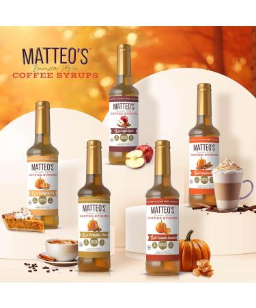 Matteo's Barista Style Sugar-Free Coffee Syrup Pumpkin Latte Flavor Zero Calories and Sugar Keto Friendly Ideal for Lattes Cappuccinos Espresso Americano Indulgent Taste (750mL 6-pack) 750 ml (Pack of 6) - Buy Online on GoSupps.com