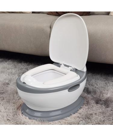 711TEK Realistic Potty Training Toilet for Kids and Toddlers (Gray)