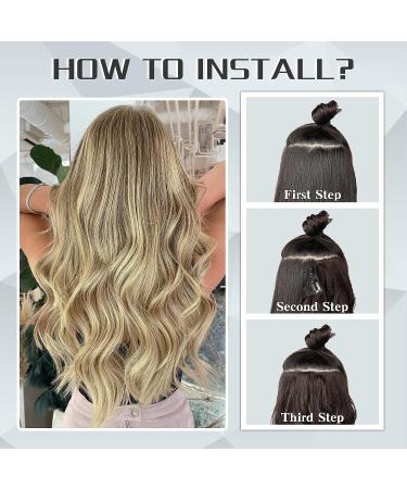 20 Inch Soft Mixed Blonde Clip in Hair Extensions - 4Pcs Thick Double Weft for Women - Synthetic Hairpieces for Everyday Wear - Buy Online on GoSupps.com