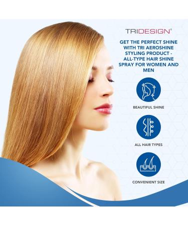 TRI Design Aeroshine Styling Product - Premium Hair Gloss Spray for All Hair Types Versatile Shine Spray for Men and Women Strong Hold Finish Travel Size Perfect for Any Hairstyle - 3 Fl Oz - Buy Online on GoSupps.com