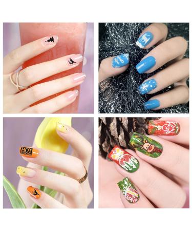 Christmas Nail Art Stamping Plates - Elk Tree Snowflakes & Bells - DIY Nail Design Tools for Festive Manicure - Buy Online on GoSupps.com