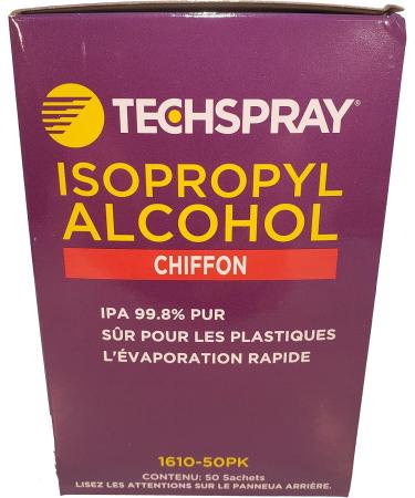 Buy Techspray 1610-50PK Isopropyl Alcohol Wipes 99.8% - Pre-Saturated IPA Wipes for Electronics Cleaning | Fast International Shipping - Buy Online on GoSupps.com