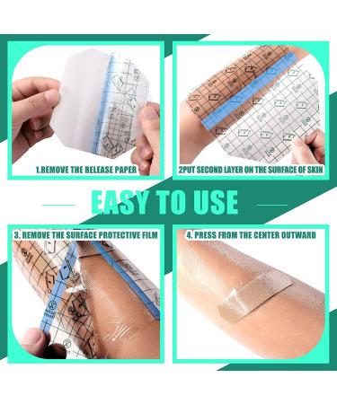 60 Transparent Waterproof Adhesive Bandages - 6 x 7 Inches - Shower & Swim Safe - Wound Protection - Buy Online on GoSupps.com