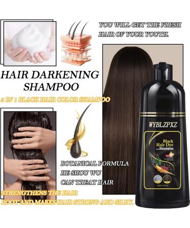 Black Hair Dye Shampoo 3 in 1 for Gray Hair Coverage Long Lasting lnstant Hair Shampoo for Women and Men(100 ml) - Buy Online on GoSupps.com