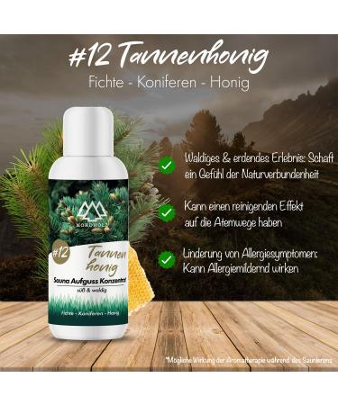 Nordholz Sauna Infusion - 48 Varieties | 100ml Fir Honey Scent | Natural Sauna Fragrance for Relaxation | Premium Sauna Accessories - Buy Online on GoSupps.com