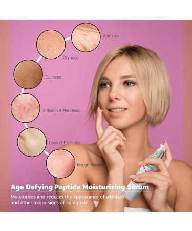 LaClaire Age-Defying Peptide Moisturizing Serum Retinol Night Treatment with Vitamin C & Aloe Vera Wrinkle-Reducing & Hydrating 1.7 oz - Buy Online on GoSupps.com