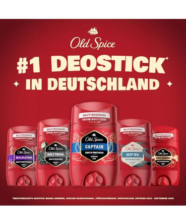  Old Spice Old Spice Wolfthorn 6-pack of men's deodorant sticks 50ml 48-hour freshness long-lasting fragrance 0% aluminum salts no staining on black and white made from 50% - Buy Online on GoSupps.com