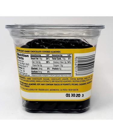 Trader Joe's Dark Chocolate Covered Almonds - 3 Pack, 16 oz Tub - 48 oz Total - Buy Online on GoSupps.com