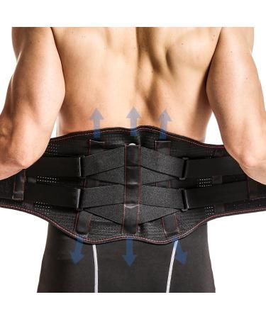 Back Brace for Men and Women.Aluminum Bracket Adjustable Back Support Is Used to Lower Back Pain Relief Waist Intervertebral Disc Herniation Sciatica Scoliosis L:35.45-43.31 In Large