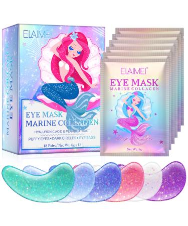 Under Eye Patches (18 Pairs) - Pearl Eye Mask with Natural Marine Collagen  Hyaluronic HA - Reduce Wrinkles  Puffy Eyes  Dark Circles  Eye Bags - Anti Aging Under Eye Masks  Eye Wrinkle Pads & Patches