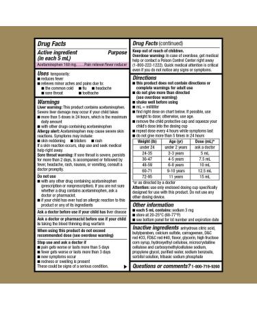 GoodSense Children's Bubble Gum Pain Reliever Liquid 4oz | Acetaminophen 160mg | Ages 2-11 | Fever Reducer - Buy Online on GoSupps.com