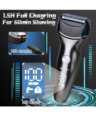 Foil Shaver for Men - Rechargeable Electric Razor | Wet & Dry Waterproof IPX6 | Body Shaver with Pop-up Beard Trimmer & LED Display - 8200 RPM Performance - Buy Online on GoSupps.com