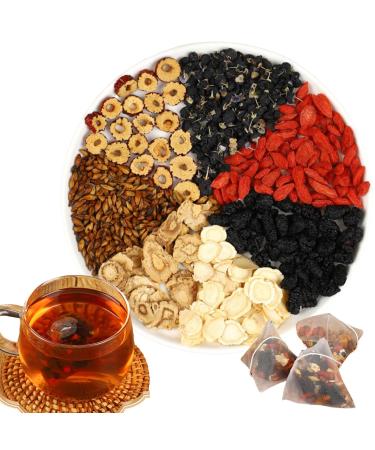 40 Packs Ginseng Six Treasures Nourishing Tea for Kidney Health Care Chinese Medicine Nourishing for Men Gentle Detoxifying