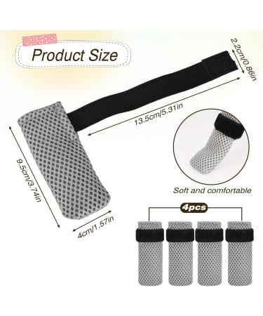 KALIONE Cat Boots 4 Packs cat Claw Covers Black Anti Scratch Cat Mittens Breathable Mesh Cat Foot Covers Adjustable Cat Claw Protectors for Indoor Cats Pet Bathing Cutting Nails Grey - Buy Online on GoSupps.com
