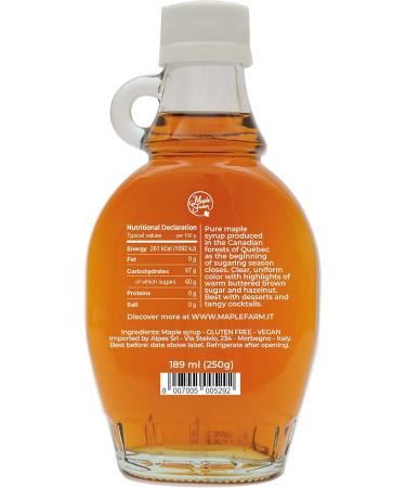 MapleFarm - Pure Canadian Maple Syrup Grade A Amber Rich Taste - 190 ml Bottle (250 g) - Pure maple syrup - Maple Juice - Buy Online on GoSupps.com