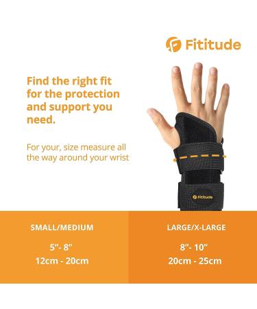 Fititude Copper Infused Wrist Brace for Sport Injuries - Large Left | Wrist Sprain & Tendonitis Support - Buy Online on GoSupps.com