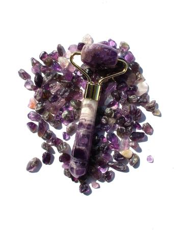 Ari Anwa Skincare Mini Amethyst Roller - Travel Size Face Yoga Tool for Cooling Relaxing & Decongesting - Buy Online on GoSupps.com
