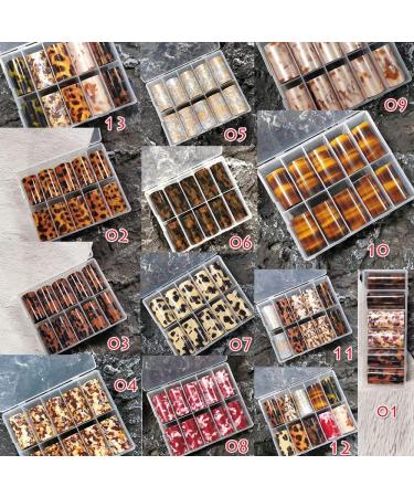 DIY Manicure Transfer Paper Winter Autumn Tortoiseshell Amber Nail Foil Leopard Stickers(13) Style13 - Buy Online on GoSupps.com