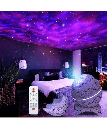 Star sky projector with wireless music player night light aurora effect with white noise remote control and timer suitable for setting up adults and children's rooms