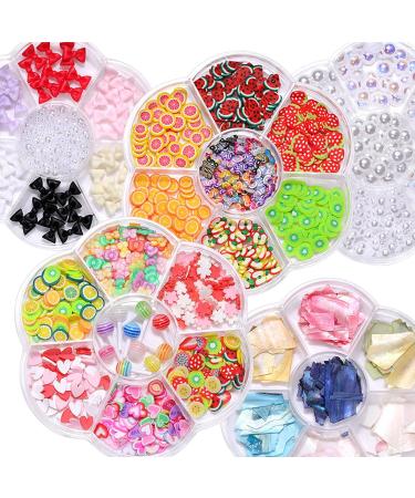Nail Gems Nail Charms Fruit and Flower Shaped Nail Arts Slices 3D Clay Slices Mini Slices for DIY Crafts Nail Arts and Cellphone Decoration Nail Tools Nail Glitter Nail Stuff Nail Art (A One Size) One Size A - Buy Online on GoSupps.com