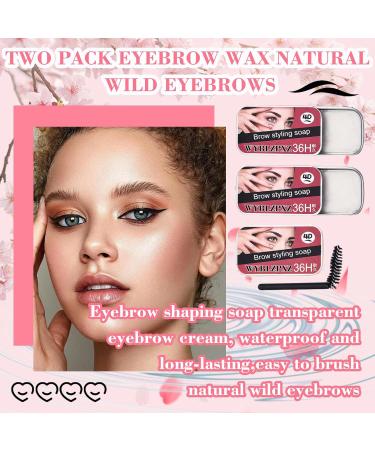 2 Pack Eyebrow Soap Kit Long-lasting Waterproof Eyebrow Shaping Wax Soap Transparent Brows Gel Moisturizing 4D Brows Styling Soap Thick Eyebrow Setting Gel with Eyebrow Brushes - Buy Online on GoSupps.com