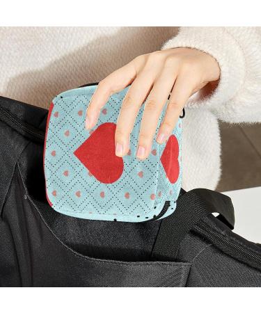Love Heart Sanitary Napkin Storage Pocket | Portable Menstrual Cup Holder for Women & Teens | Color 12 - Buy Online on GoSupps.com