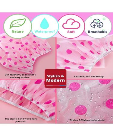 3-Piece Reusable Waterproof Shower Hoods for Women - Elastic Plastic Shower Caps in Blue Yellow Pink | Perfect for Spa & Salon - Buy Online on GoSupps.com