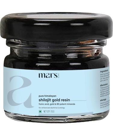 Mars Himalayan Shilajit Gold Resin Organically Extracted from High-Altitude Himalayas | Supports Natural Energy, Vitality & Wellness | 15g - Pack of 1 1 Ounce (Pack of 1)