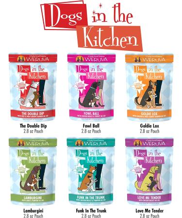 Weruva Dogs in the Kitchen Grain-Free Wet Dog Food Pouches Variety Pack - 12x2.8oz - Buy Online on GoSupps.com